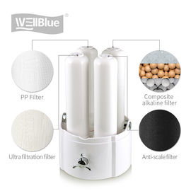 WellBlue Desktop 4 stages alkaline water ionzier UF alkaline water filter purifier